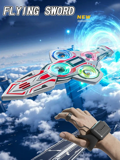 New Remote Flying Sword Interactive Flying Sword Drone With 1 Batteries 6-Axis Gyro Stabilizer Easy To Fly  For Beginners Adults