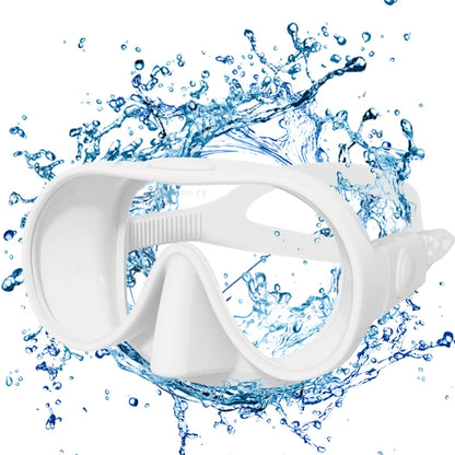 Diving facial mirror, anti -fog 180 ° snorkeling facial mirror, deep water diving mask diving goggles with respiratory tube