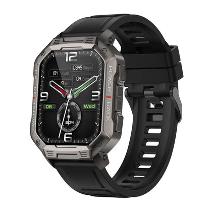 Square Smart Watch Men Outdoor Sports Blue Tooth Call Smartwatch Sports Fitness Heart Rate Health Blood Oxygen