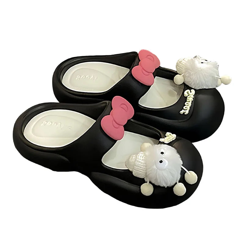 Cute Fairy  Slippers for Women's Summer Outer-Wear Thick-Soled Clogs Shoes Sandals For The Beach