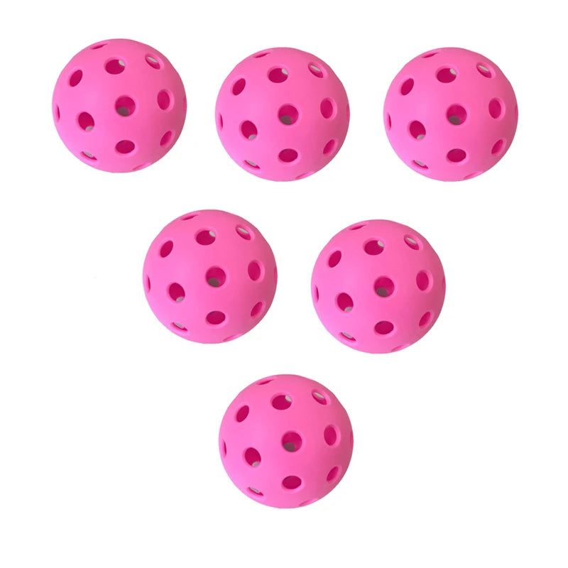 3/6/12pcs Indoor Pickleball Balls 26 Holes Colorful and Durable Pickleballs 72mm Training Ball Practice Competition Pickleball