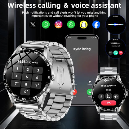 LIGE New Steel Smart Watch Men 1,38inch Bluetooth Call Business Men Watches Fitness Activity Sports Heart Rate Health Smartwatch