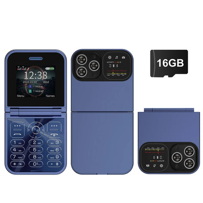 SERVO F15 Mini Small Flip Mobile Phone 2 SIM Standby Speed Dial Magic Voice Flashlight Call Recording 2G GSM Cute Fold Cellphone