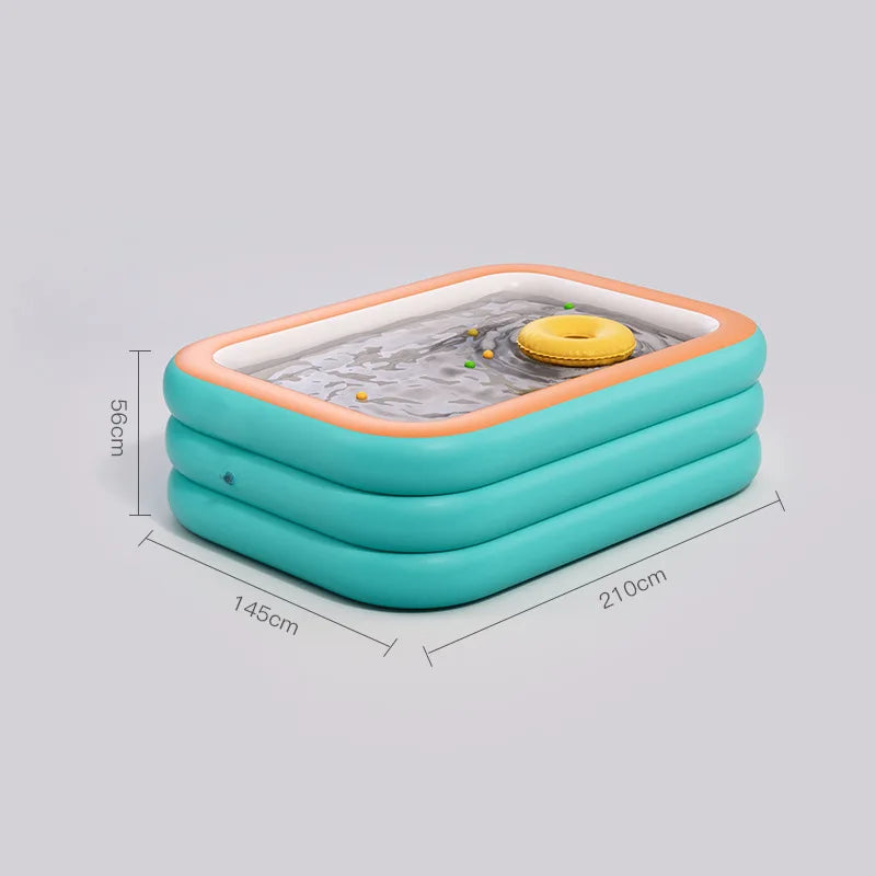 2.1m Pack Generic Long PVC Inflatable Swimming Pool Durable Easy to Install and Suitable for Family Fun Suitable for Family