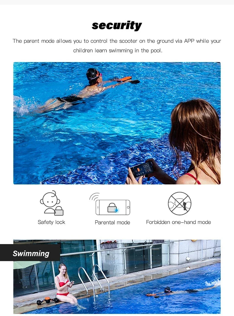 High Speed Electric Under Water Motor Scooter 1.2m/s Electric Underwater Thruster Sea Scooter for Diving Snorkeling