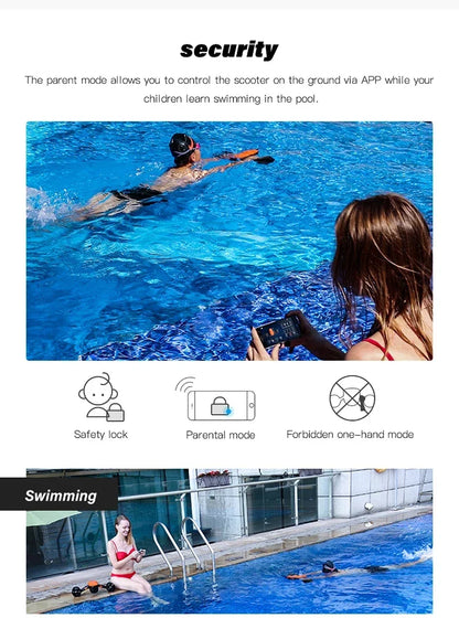 High Speed Electric Under Water Motor Scooter 1.2m/s Electric Underwater Thruster Sea Scooter for Diving Snorkeling