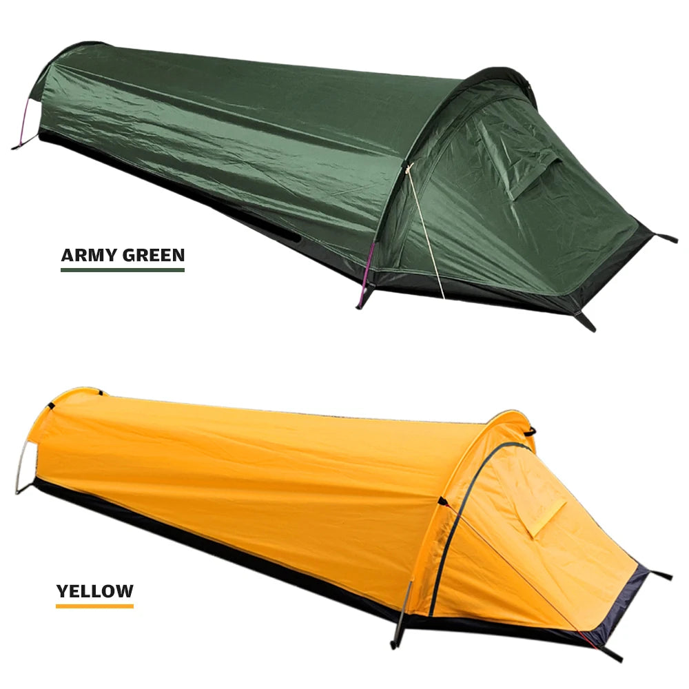 Backpacking Tent Outdoor Camping Sleeping Bag Tent Lightweight Single Person Sleeping Tent for Outdoor Camping  Travel Hiking