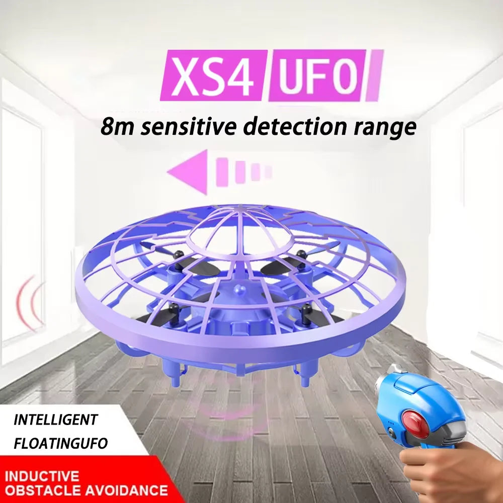 Hovering UFO Drone With Hand Gesture Control 2025 Infrared Induction Flying Saucer For Kids Easy Auto-Hover Mini RC Airplane Toy