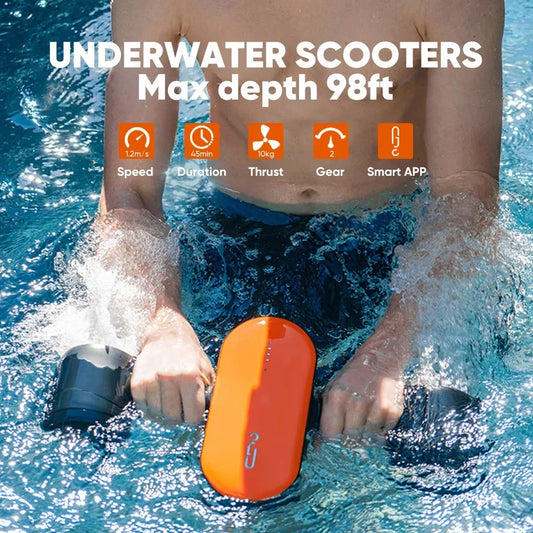 High Speed Electric Under Water Motor Scooter 1.2m/s Electric Underwater Thruster Sea Scooter for Diving Snorkeling