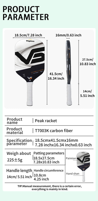 Professional Pickleball Paddle with Heat Press Process USAPA Certified Competition Level Pickleball Racquet for Sports Fitness