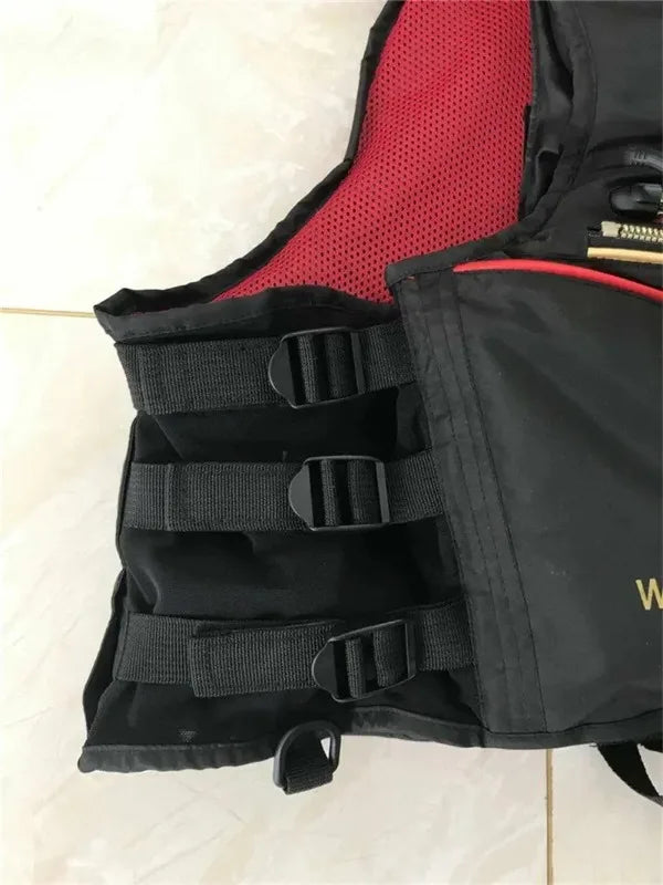Man Fishing Vest Outdoor Buoyancy Vest for Men Multi-functional Breathable Life Vest Jacket for Drifting Swimming