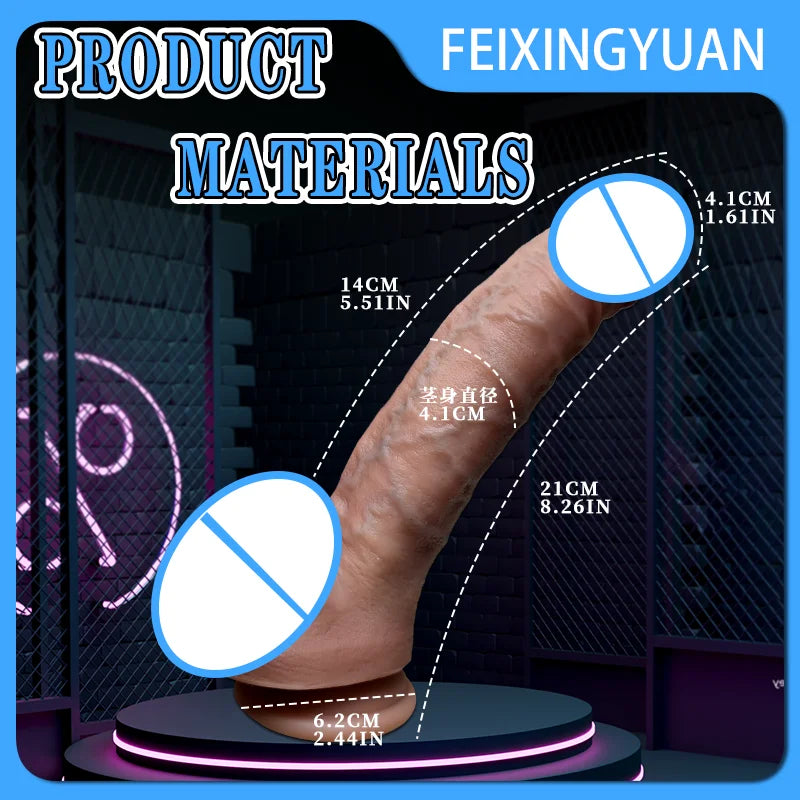 Dildo, Realistic Large-Size Dildo with Suction Cup Female Masturbator Sex Toy Suitable for Women and Couples
