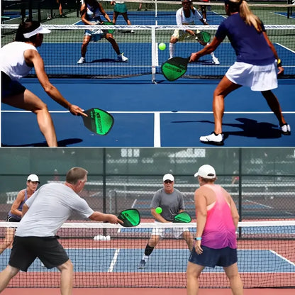 Pickleball Racket Set (2 Rackets + 4 Balls + 1 Cosmetics Bag) High-Quality Poplar Base Plate Pickleball Racket Set Outdoor Sports Special Beginners Entry Training Racket Beach Sports Equipment