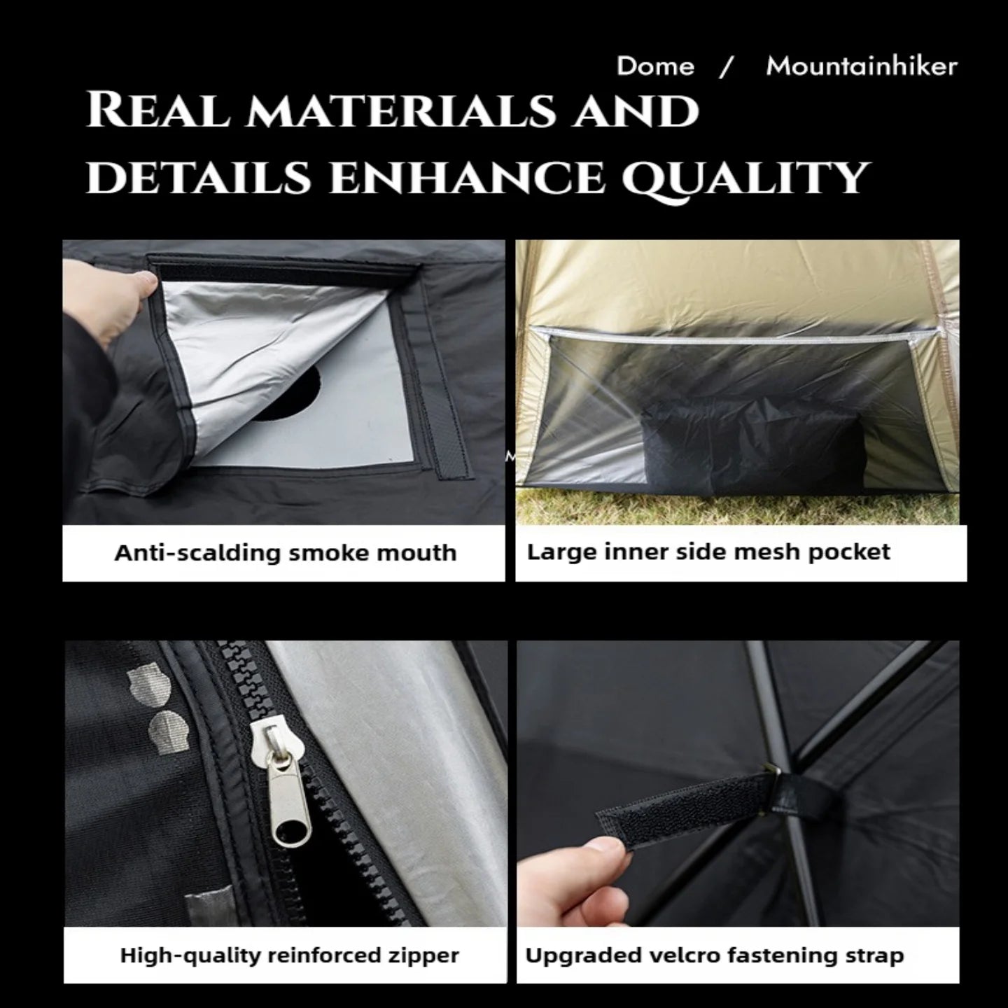 Mountainhiker 8-10 person outdoor camping dome camping tent lightweight luxury round large canopy large sunshade pavilion tent