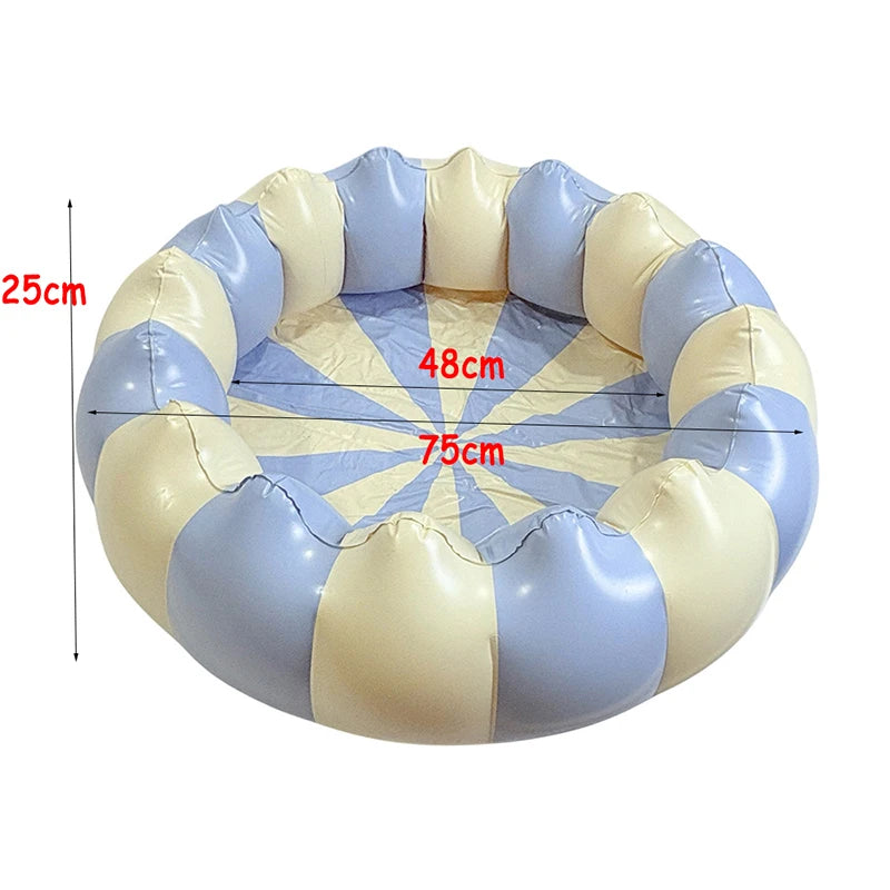 Baby PVC Inflatable Swimming Pool Portable Toy Toddler Blow Up Round Padding Pool Kid Fun Outdoor Play Sand/Water Fishing Toys