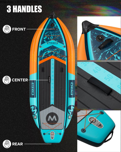 Pontoon Fishing Boat SUB  Waterproof Inflatable Paddle Board 335x120x15cm Aquatic Fishing With Accessories SUP