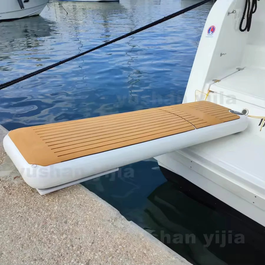 Portable Inflatable Air Dock Water Platform Swim Dock Mat Inflatable Floating Gangway Platform For Yacht Boat Pool Beach Ocean