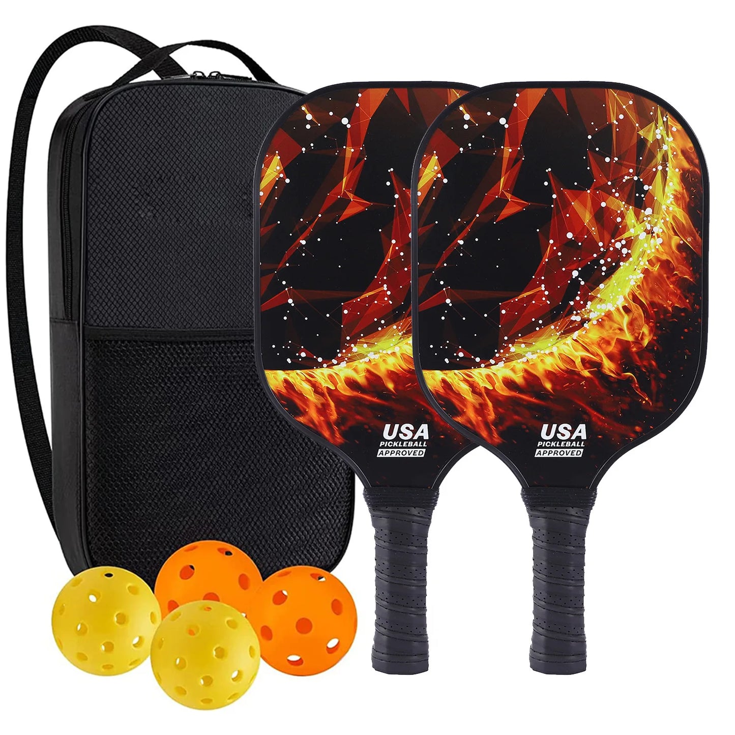 Pickleball Paddle Carbon Fiber USAPA Approved Pickleball Set Sports 6 pieces with packaging Outdoor Beach Tennis Racket