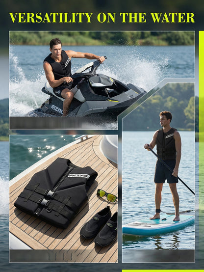 Life Vest Adults Surf Vest Kayak Wakeboard Motorboats Raft Rescue Boat Ski Water Sports Swimming Drifting Rescue Life Jacket