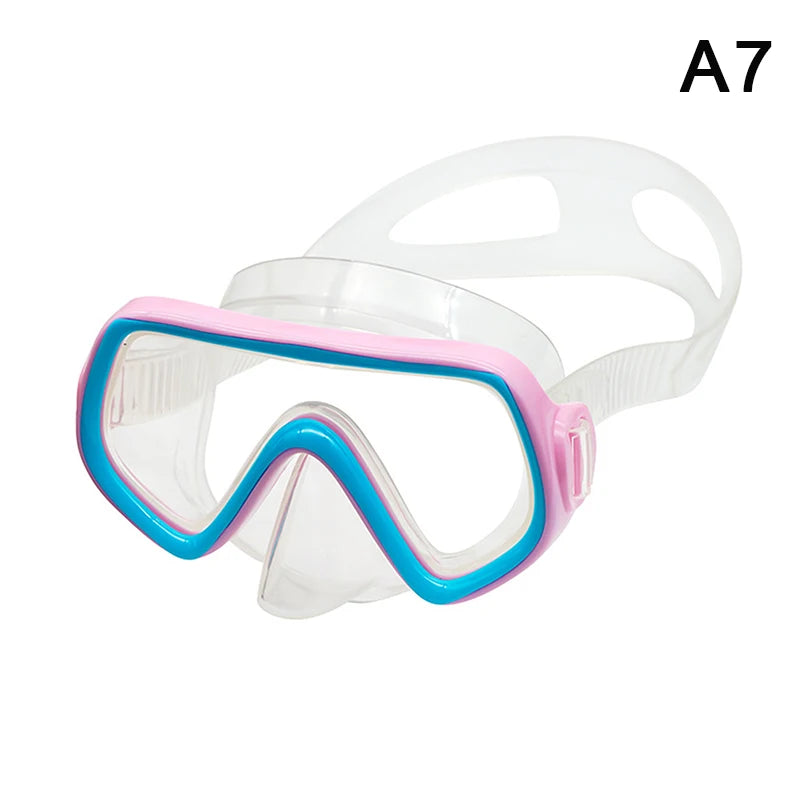 Diving Mask Waterproof Swimming Goggles Panoramic HD For Adult Youth Silicone Skirt Anti-Fog With Nose Cover Swimming Equipment