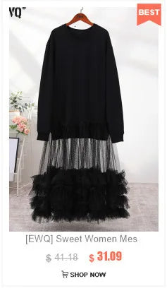 [EWQ]Japan Style Polka Dots Knitted High Waist Skirt Women's 2025 New Autumn Winter Oofice Lady Elastic A-line Pleated Midiskirt