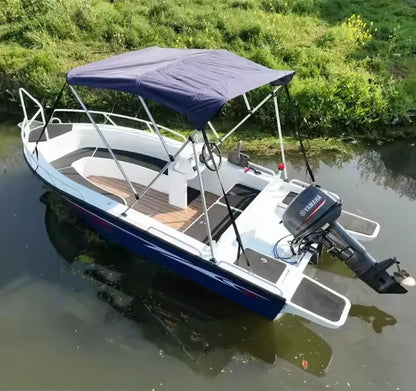Unbeatable 6-8 Passenger Capacity River Fishing Sports Yacht Comfortable Outboard with Aluminum Alloy Speedboat Welded Handrails