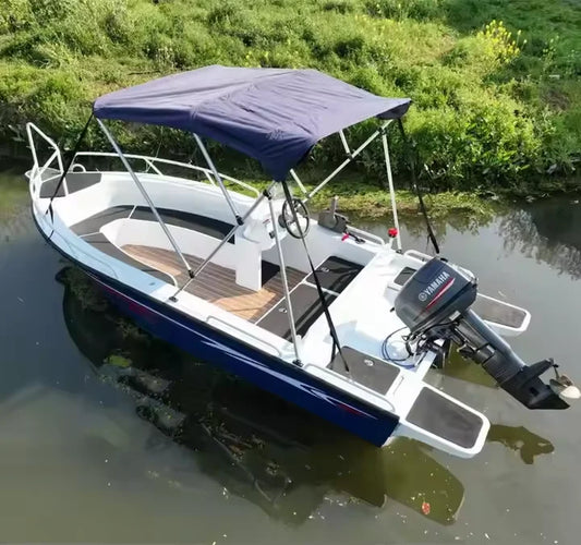 Unbeatable 6-8 Passenger Capacity River Fishing Sports Yacht Comfortable Outboard with Aluminum Alloy Speedboat Welded Handrails