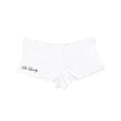 Gothic Letter Pattern Print Short Casual Harajuku Trash Punk Y2K Crop Bottoms Retro All-match High Street Slim Fit Women's Short