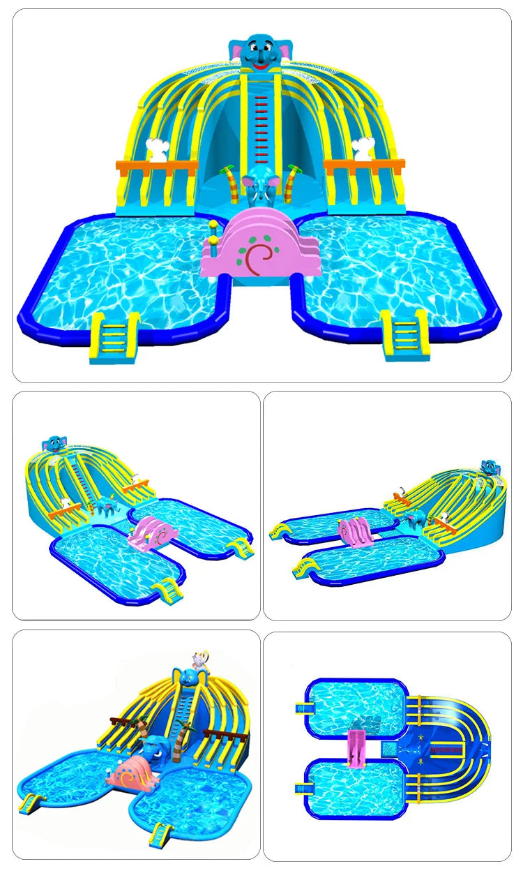 Customizable Cartoon Inflatable Water Park Large Children's Water Castle Inflatable Outdoor Swimming Pool