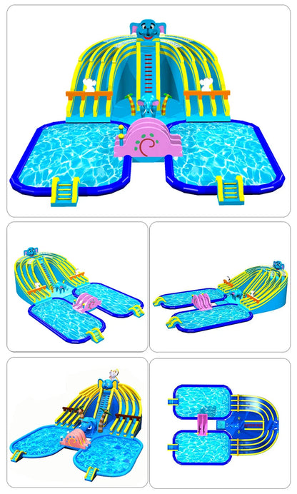 Customizable Cartoon Inflatable Water Park Large Children's Water Castle Inflatable Outdoor Swimming Pool