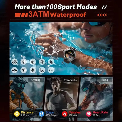 2026 New Outdoor Sport GPS Position Smart Watch Men 3ATM Waterproof Compass Altimeter 540mAh BT Call Fitness Watch