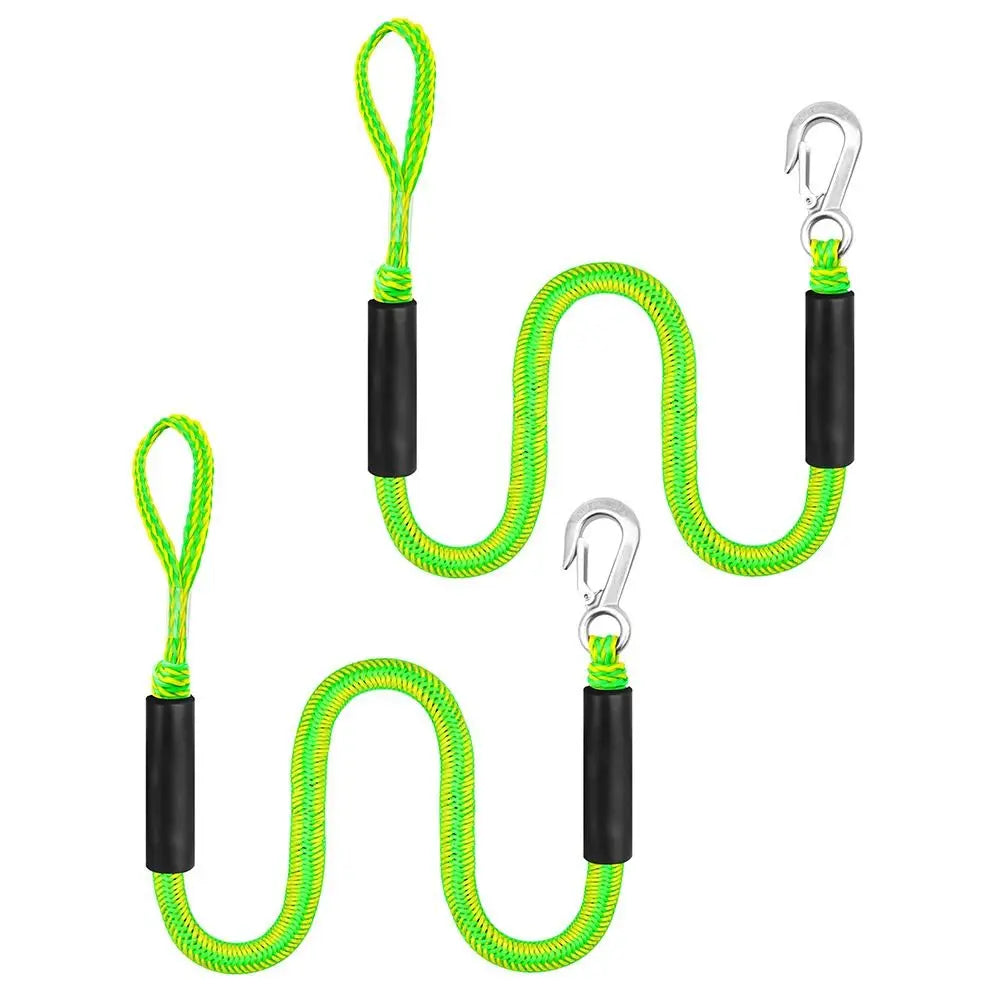 4FT Kayak Boat Bungee Elastic 3 Colors Watercraft Sea Doos Jet Ski Pontoon Power Boat Mooring Rope Outdoor Accessories