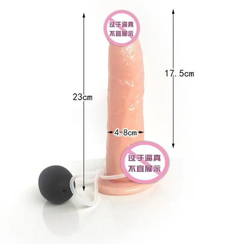 Ejaculating Penis Realistic Squirting Dildo Strong Suction Cup Soft Dildos for Women G-Spot Anal Vagina Massager Prostate Play