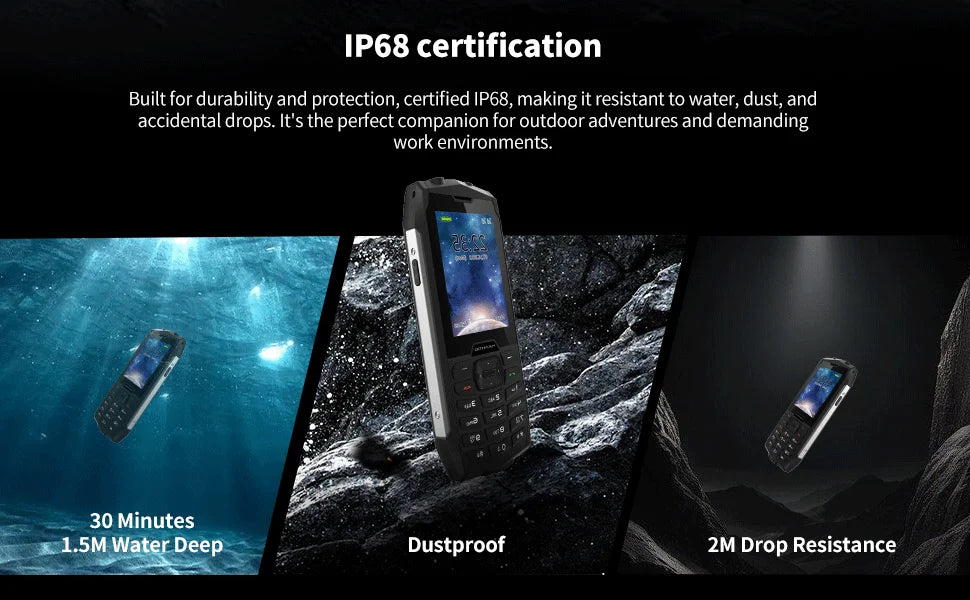 HAMTOD H3 Rugged Phone 2.8 inch HD Screen Quad-core 2000mAh Battery 0.3MP Camera 4G VoLTE