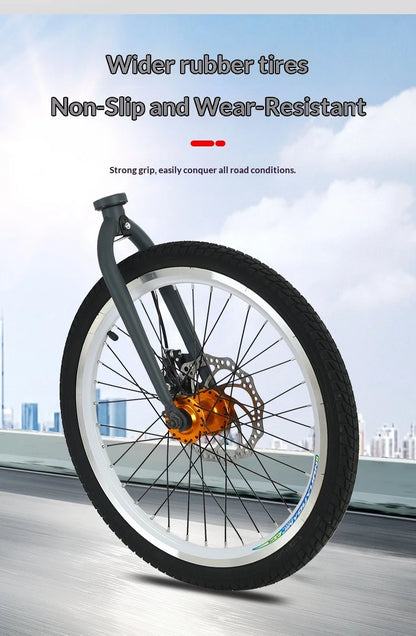 Folding Bike 20 Inch Aluminum Alloy Lightweight Commuter Bicycle 7 Speed Portable City Travel Ultralight Folding Bikes Grey