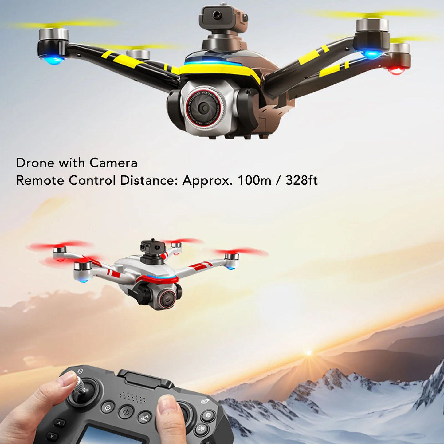 Remote Control Drone with Screen 4K High Definition Camera Smart Obstacle Avoidance Brushless Quadcopter for Aerial Photography