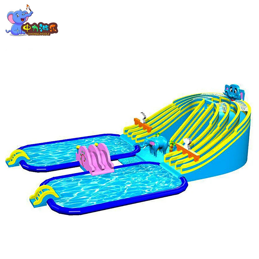 Customizable Cartoon Inflatable Water Park Large Children's Water Castle Inflatable Outdoor Swimming Pool