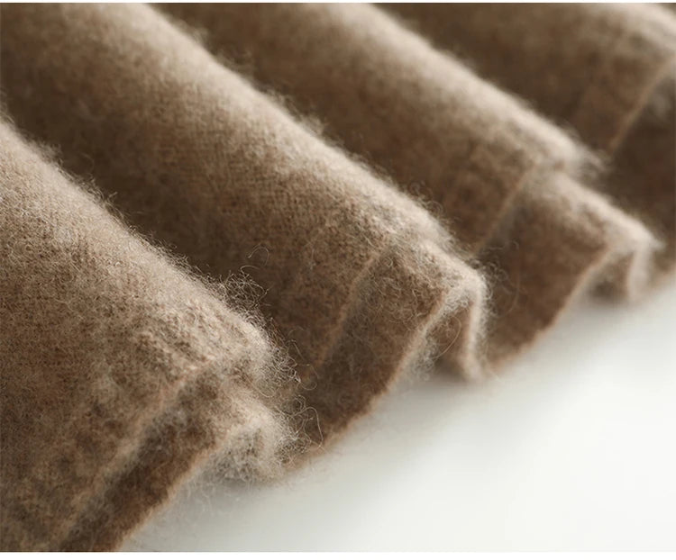 High-end 2022 Autumn/Winter New 100% Pure Wool Women's Thick Warm Elegant Pleated Skirt Fashion A Line Knitted Skirt 4 Colors