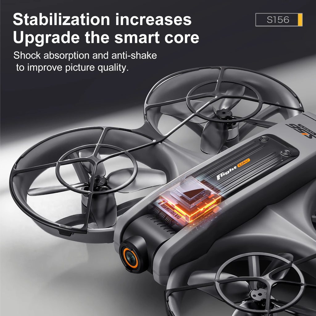 2025 New S156 Drone with Screen Brushless Optical Stream Positioning Quadcopter with Camera FPV Traverser Novice Toy Airplane