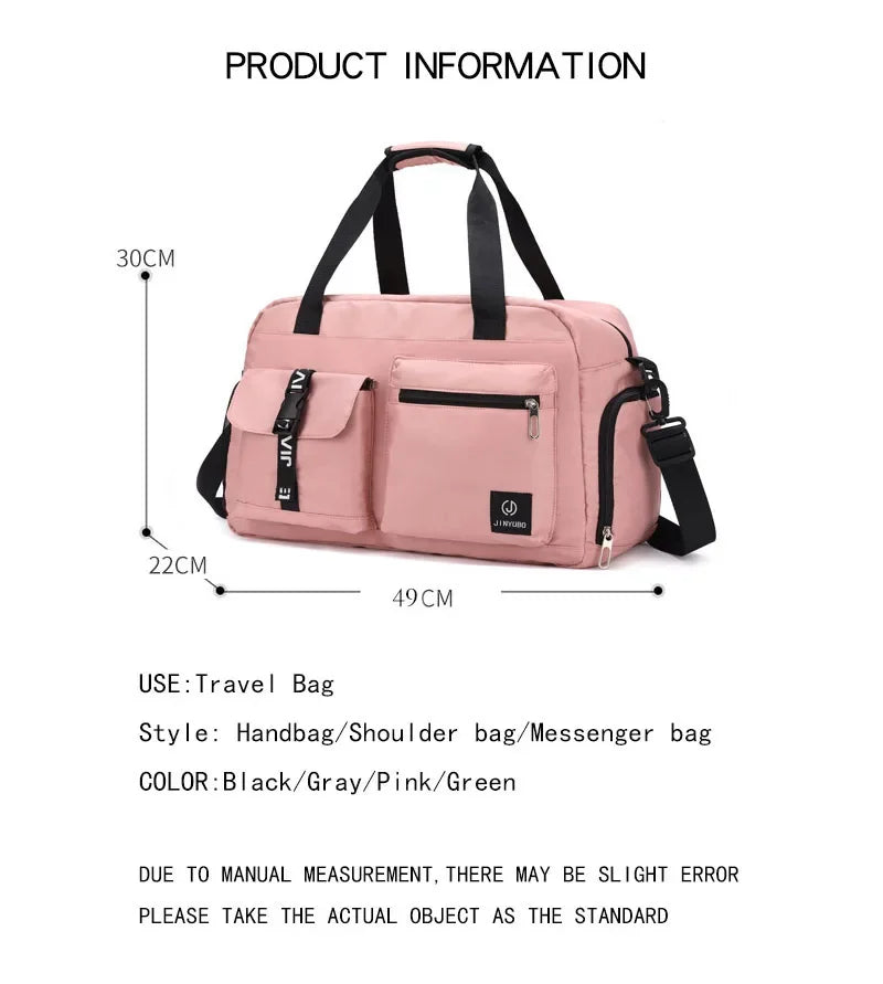Large Crossbody Duffle Fashion Women's Travel Bag - Casual Sport Shoulder Handbag for Men Quality Luggage Bag