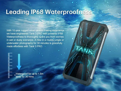 8849 Tank 3 Pro by Unihertz 5G Rugged Projector Phone 23800mAh 512GB ROM Mobile Phones 200MP 120W Charger OTG Smartphone Android