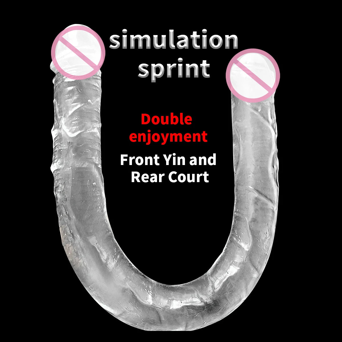 45cm double-headed realistic long dildo, suitable for lesbian couples, gay men, and adults as a sex toy or anal toy