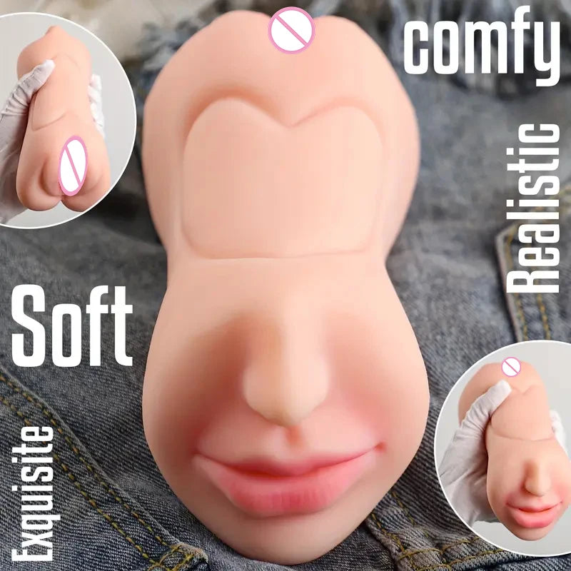3 in 1 Male Sex Toys with Sexy Mouth Realistic Vagina and Tight Anus Ass Oral Sex Doll Stroker Adult Toys Adult Supplies for Men