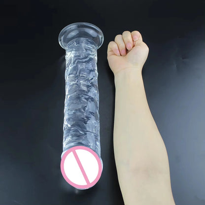 Realistic Dildo Adult Toys Transparent Dildo Suction Cup Jelly Women Erotic Sex Toys Soft Clitori Vaginal Masturbators Penis