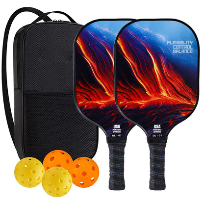 Pickleball Paddle Carbon Fiber USAPA Approved Pickleball Set Sports 6 pieces with packaging Outdoor Beach Tennis Racket