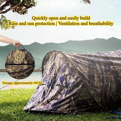 Outdoor Leisure Camping Single Person No Need To Build Up Automatic Quick Opening Camouflage Tent Beach Weather Resistant Tent