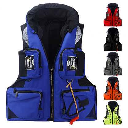 Life Vest Multi-pocket Detachable Large Buoyancy Water Assist Adults Sea Fishing Water Sports Safety Life Jacket for Fishing