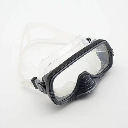 New Large Frame Diving Mask with Drain Valve|HD Tempered Glass Lens & Adjustable Silicone Strap,Swim Goggles,buceo, 수영,스노클링,마스크