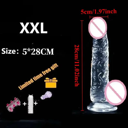 Sex Toys for Women Realistic Big Jelly Dildo Strong Suction Cup Anal Masturbation Realistic Dick Penis G Spot Dick Adult Sex Toy