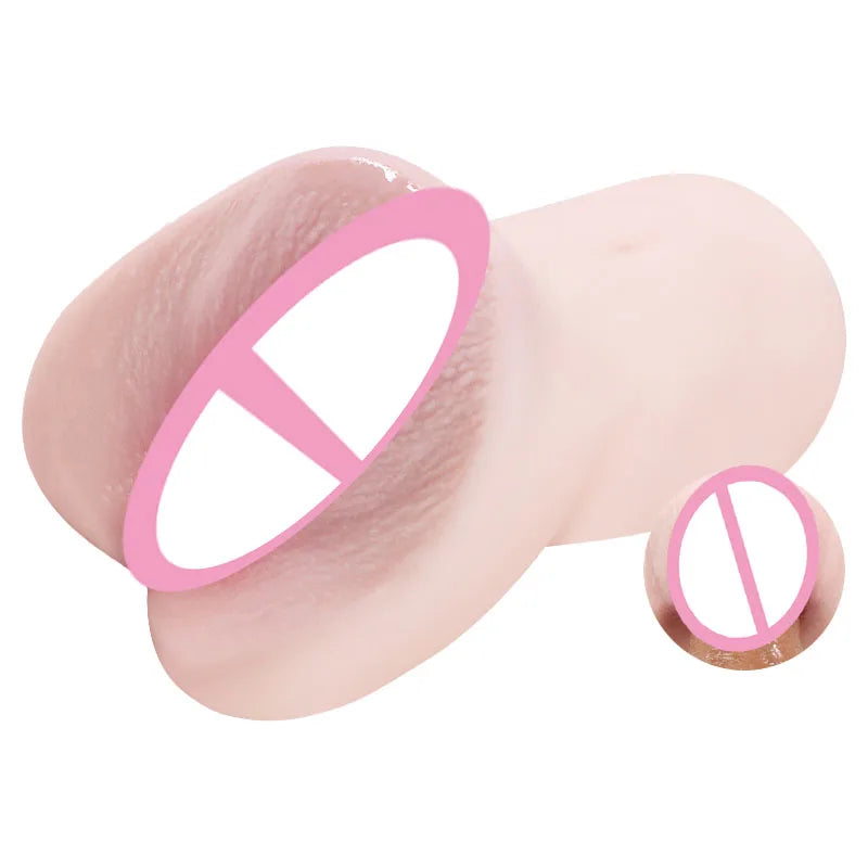 Adult Masturbation Sex Toys High Quality Male Portable Pocket Pussy Lifelike Female Vagina Anal 2 Holes Adult 18+ Sex Products
